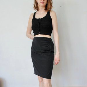 BR Monogram stretch silk pencil skirt